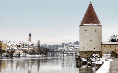 Passau in winter, Germany